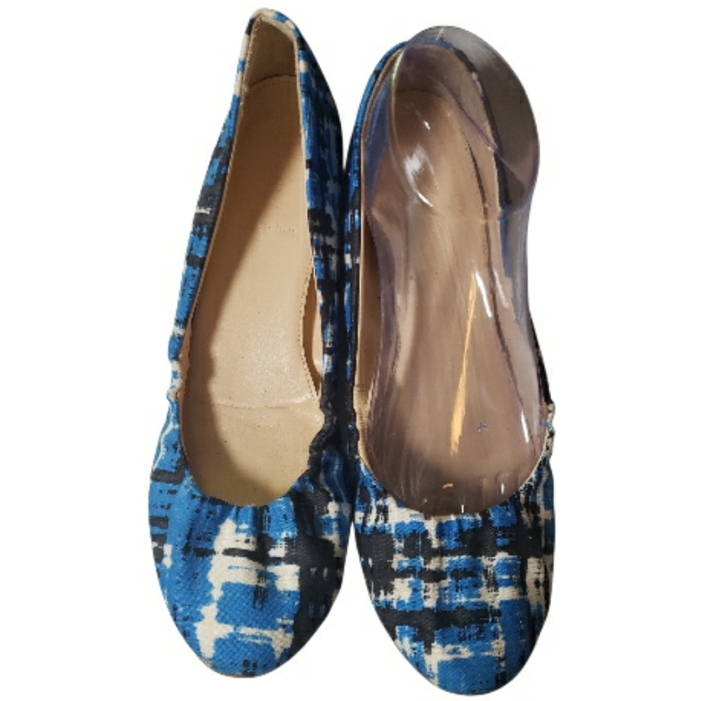 J Crew Ballet Flats Abstract Print 8.5 Preppy Casual Office Errands Vacation